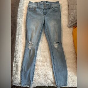 Torrid Light Blue Distressed Skinny Jeans size 12R
